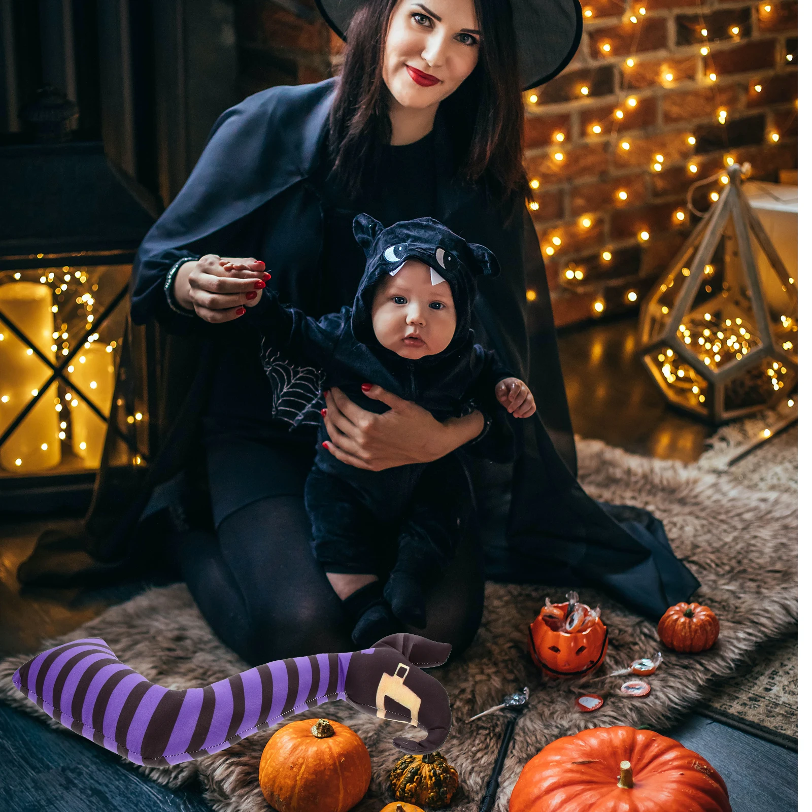 

Witch Thigh Decoration Halloween Ornaments Decorations Outdoor Leg Accessories Cloth Garden Holiday