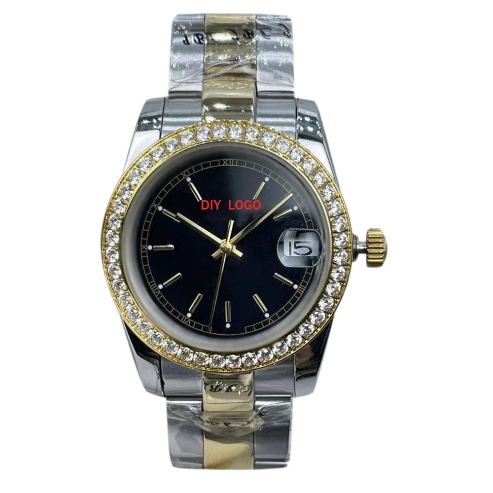 Customized 31mm exquisite women's diamond watch with mechanical movement and automatic date, the best gift for women