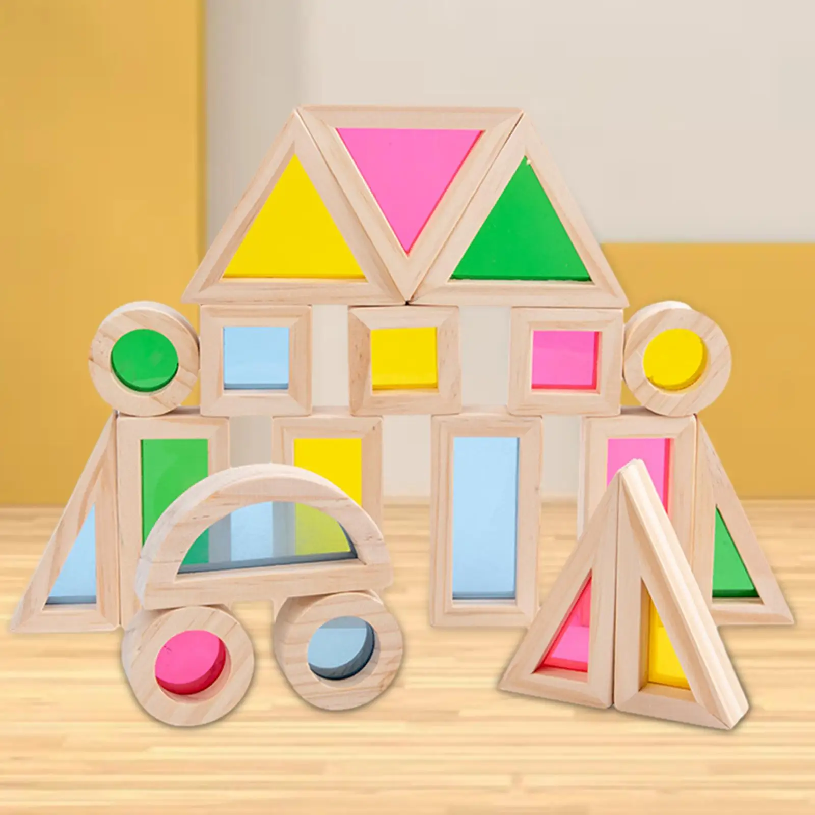 Bloques de construcción apilables para niños y niñas, juguete sensorial colorido para niños de 3 a 5 años, 24x