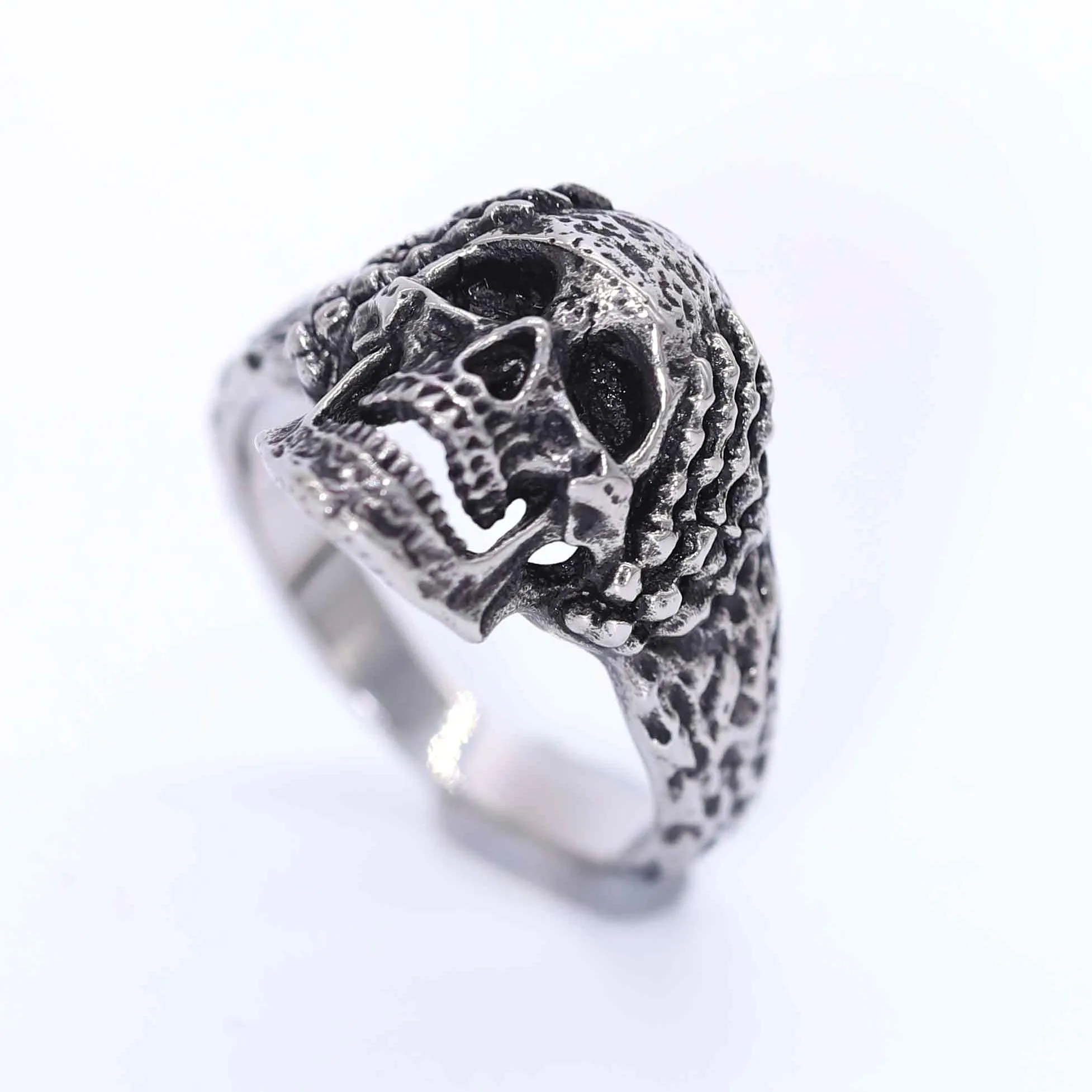 

Custom Gothic Skull Jewelry Stainless Steel Rings Men Skull Rings