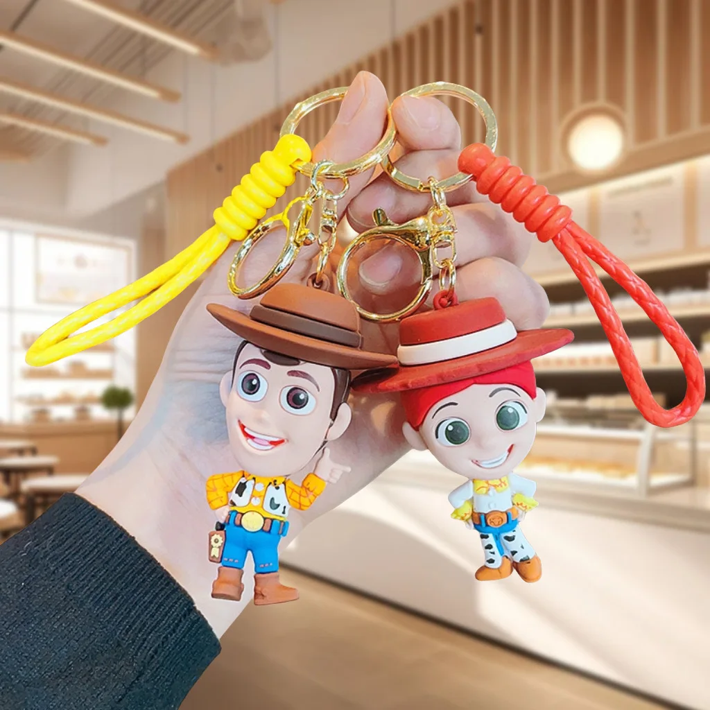 ディズニートイストーリーアニメフィギュアキーホルダーかわいいバズ・ライトイヤーウッディキーリングペンダント装飾キーホルダーバッグキーリング誕生日プレゼント