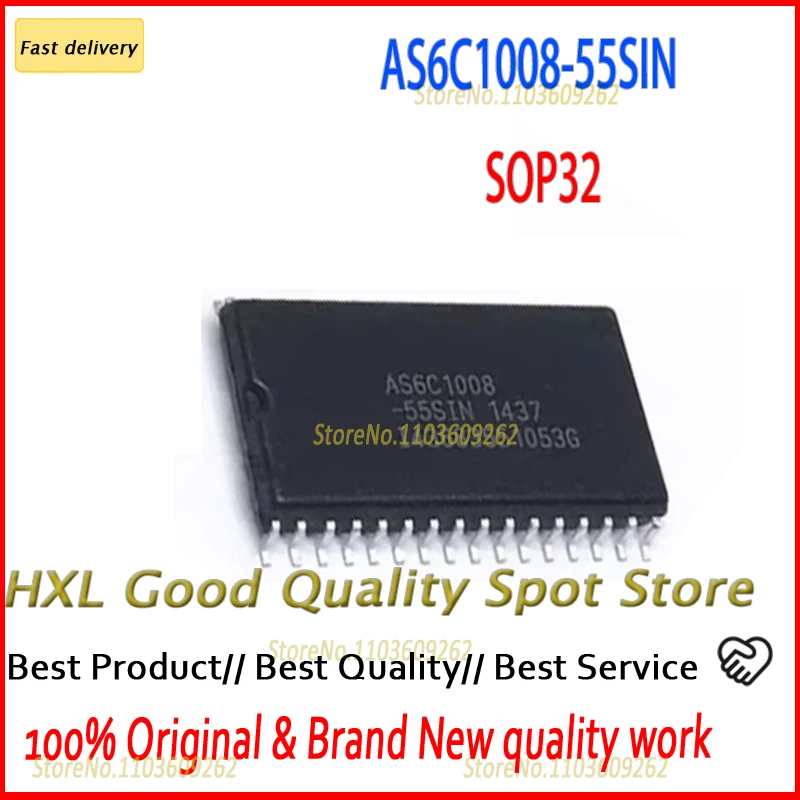 Original Genuine 5PCS /lot   AS6C1008 AS6C1008-55SIN SOP-32 Memory Chip New Stock