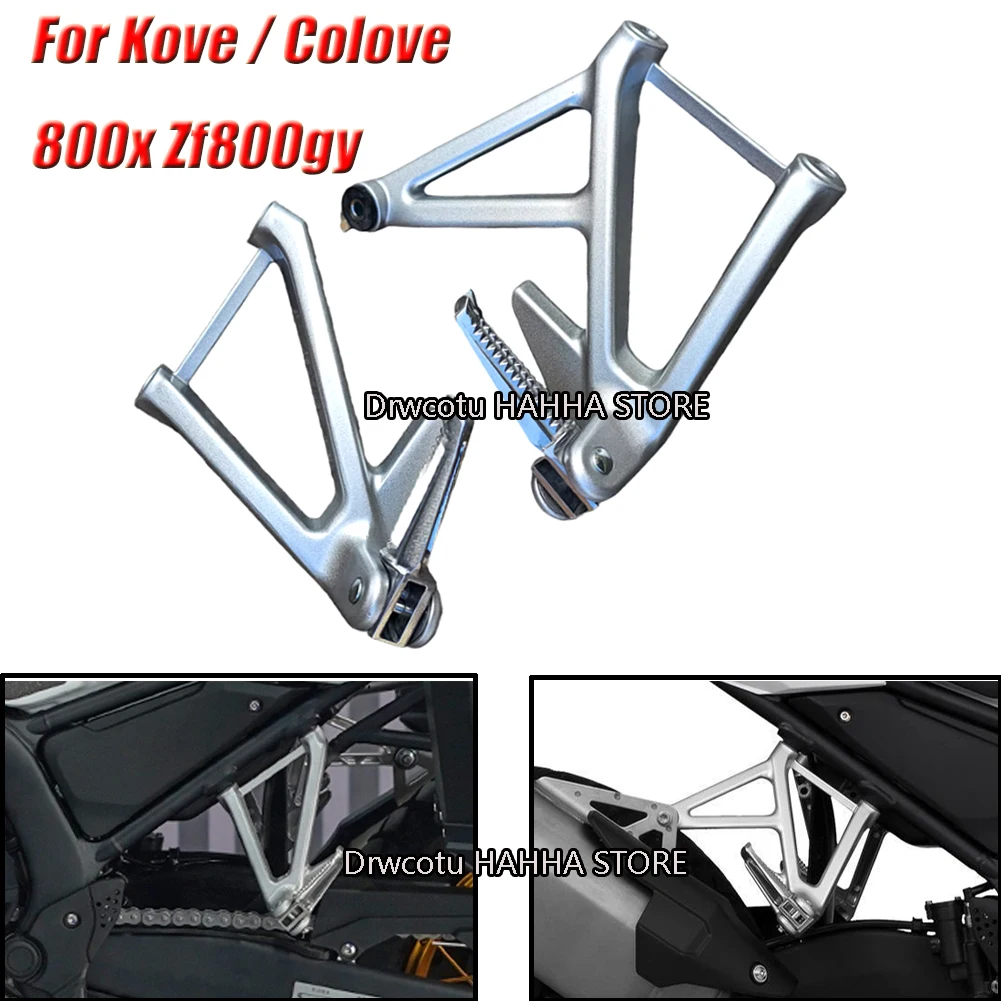 Pedane Ausiliarie Posteriori Sinistra e Destra per Moto, Pedali Posteriori per Kove / Colove 800x Zf800gy ZF800GY