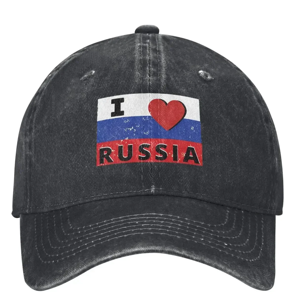 New I LOVE RUSSIA Russian Flag Baseball Cap Street Style Unisex Men Hip Hop Dad Hats Design Tennis Skate Snapback Cap Gift Idea