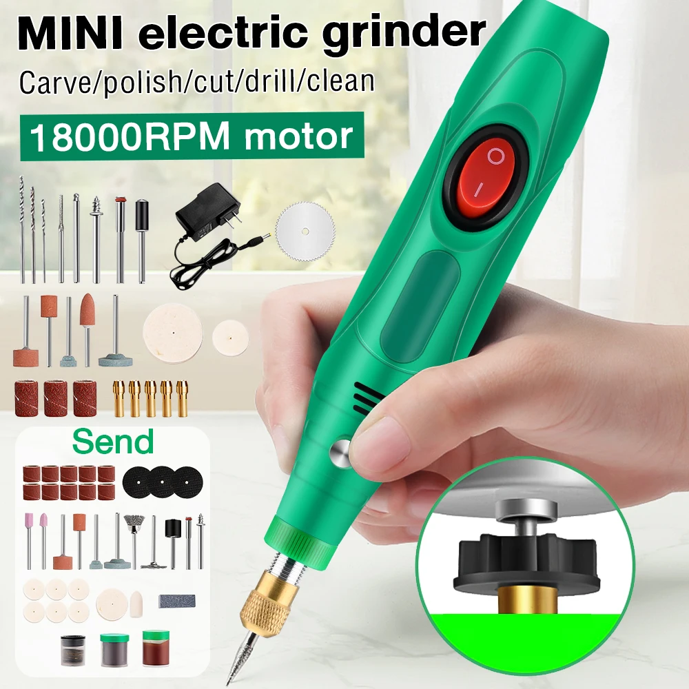 Electric Drill Grinder Carving Pen 12V Mini Diy Electric Drill Kit Polishing Electric Rotary Household Tool Polishing Machine