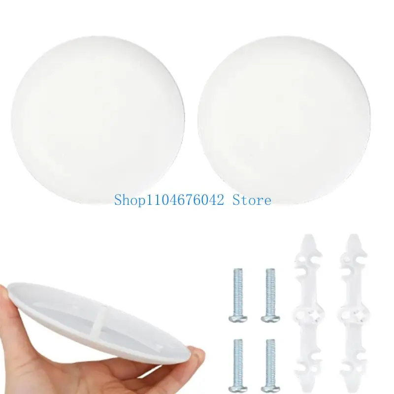 652F Pack Of 2 Sturdy Plastic Ceiling Cover Plates Junction Box Cover For Unfinished Construction And Renovations Projects