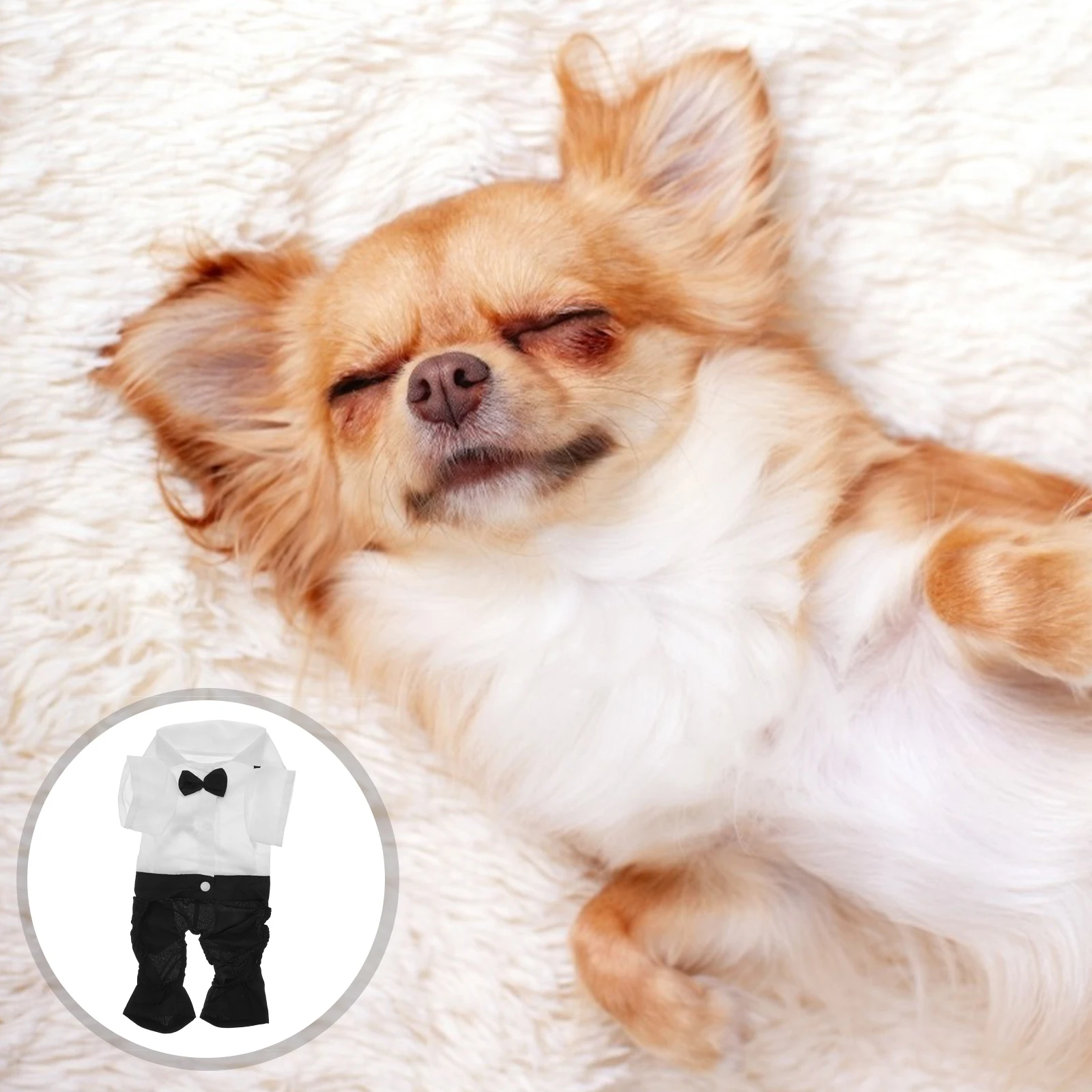 

1 Set Suit Tuxedo Pet Dog Clothing Suit Kit Adjustable Formal Pet Costume For Wedding Party Cosplay Outdoor Event Comfortable