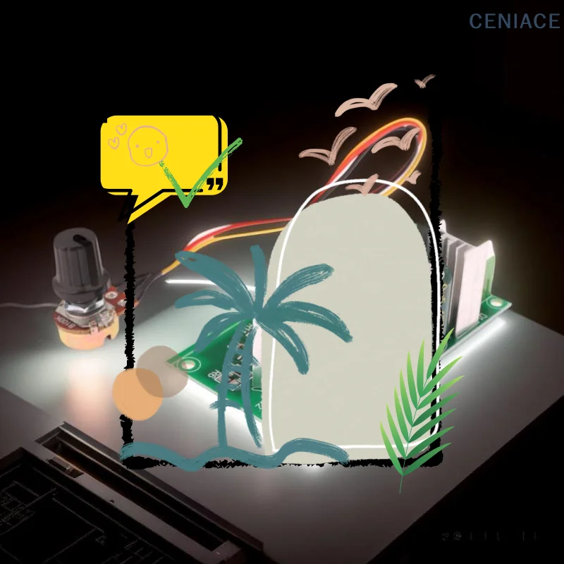 مجموعة وحدة محرك عالية الطاقة، وحدة تحكم في سرعة محرك PWM 20 أمبير، مناسبة لمحركات DC 10-60 فولت #1