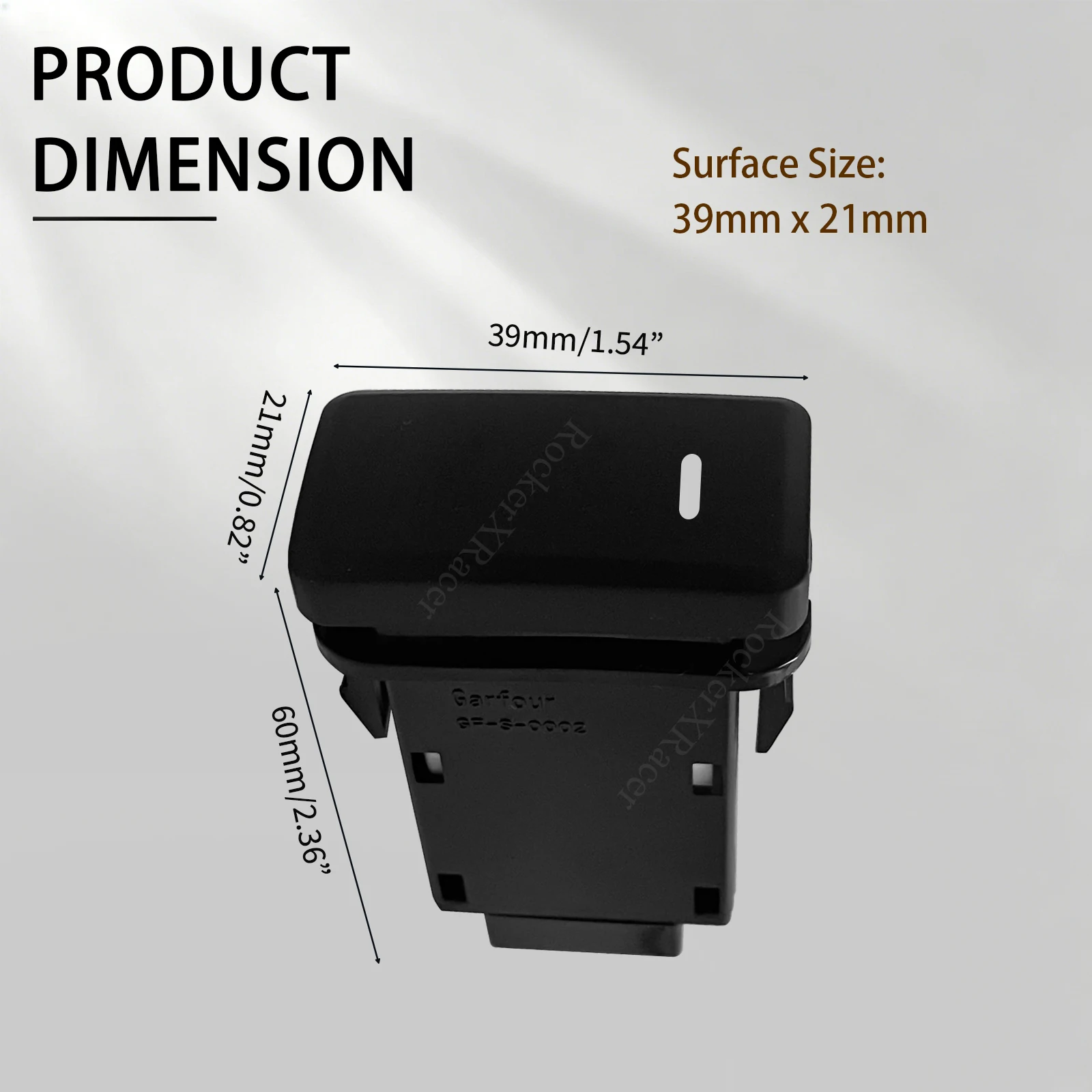 12V Large Horizontal Push Switch Amber LED ON-OFF Button for Toyota Prado 120 LC100 FJ Cruiser 4Runner Hilux 4x4 Off Road