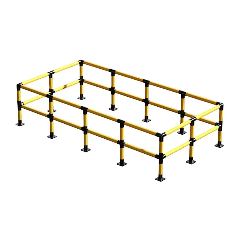 Safety Barrier System Removable Warehouse Protection Barriers Bolt-on Modular Guardrails