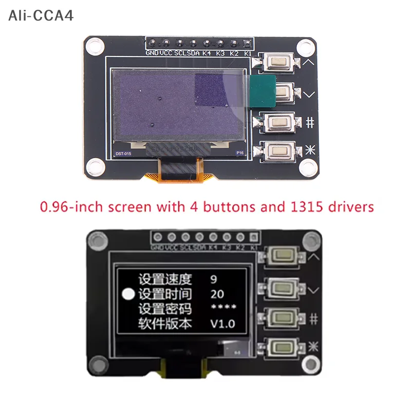 

1Pc 0.96-inch OLED Display Screen White/blue 12864 Screen Module With Matrix 4 Key Interfaces Keyboard IIC SSD1315