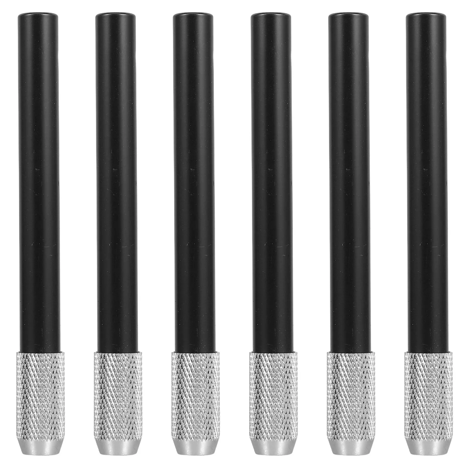 6Pcs Pencil Extender Metal Handle Adjustable Holder Portable Lengthener for Wood Colored Drawing Writing Pencil Extension Tool