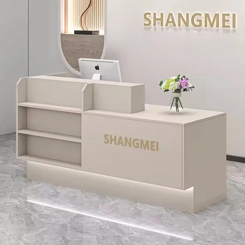 Aesthetic Luxury Reception Desk Modern Trendy Reception Desk Storage Display Vintage Escrivaninha Commercial Furniture