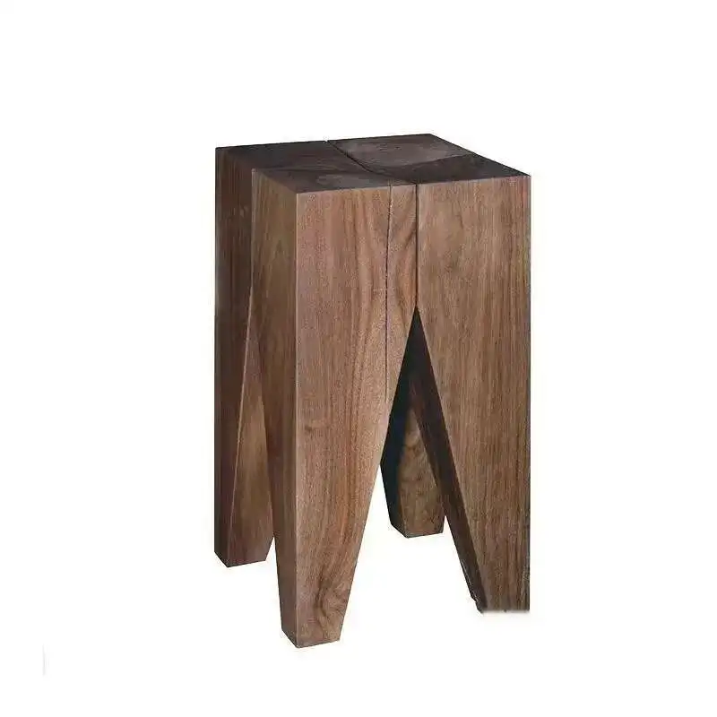 

Modern Solid Wood Coffee Tables Stump Hotel Side Table Wabi-sabi Homestay Furniture Decoration Retro Creative Tea Table