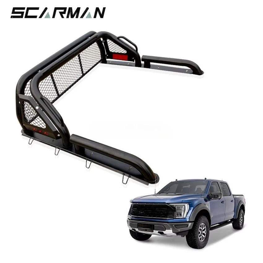 

Tactical Roll Cage System with Cargo Tie-Down Hooks Impact Resistant Bars for Heavy Duty Use Car parts