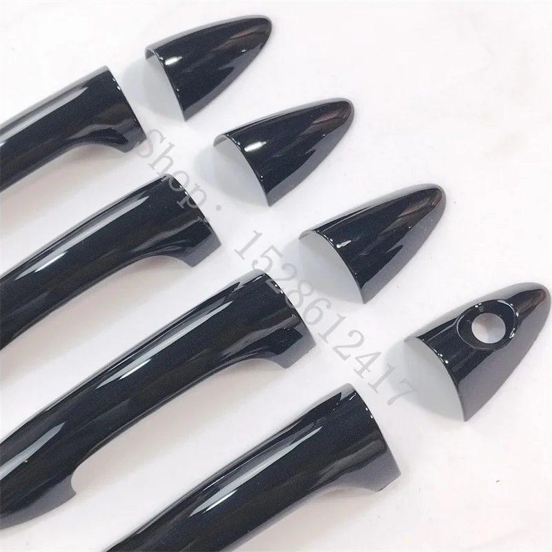For Hyundai Solaris Verna i25 Accent Grand Avega 2010~2016 Glossy Black ABS Door Handle Cover car door handle protector trim view 5