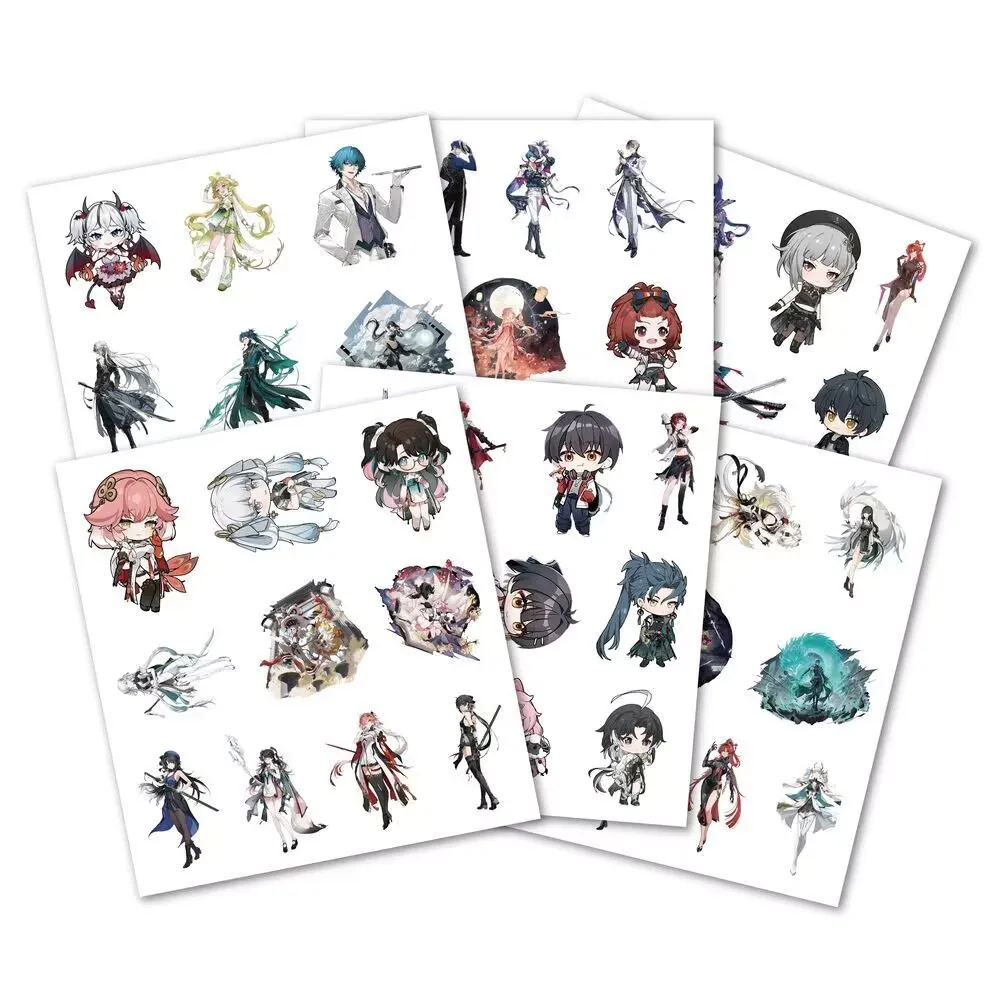 2D 휴대폰, 일기장, 여행 가방, 노트북 및 냉장고의 DIY 장식을 위한 새로운 "Mingchao" 스티커 120개