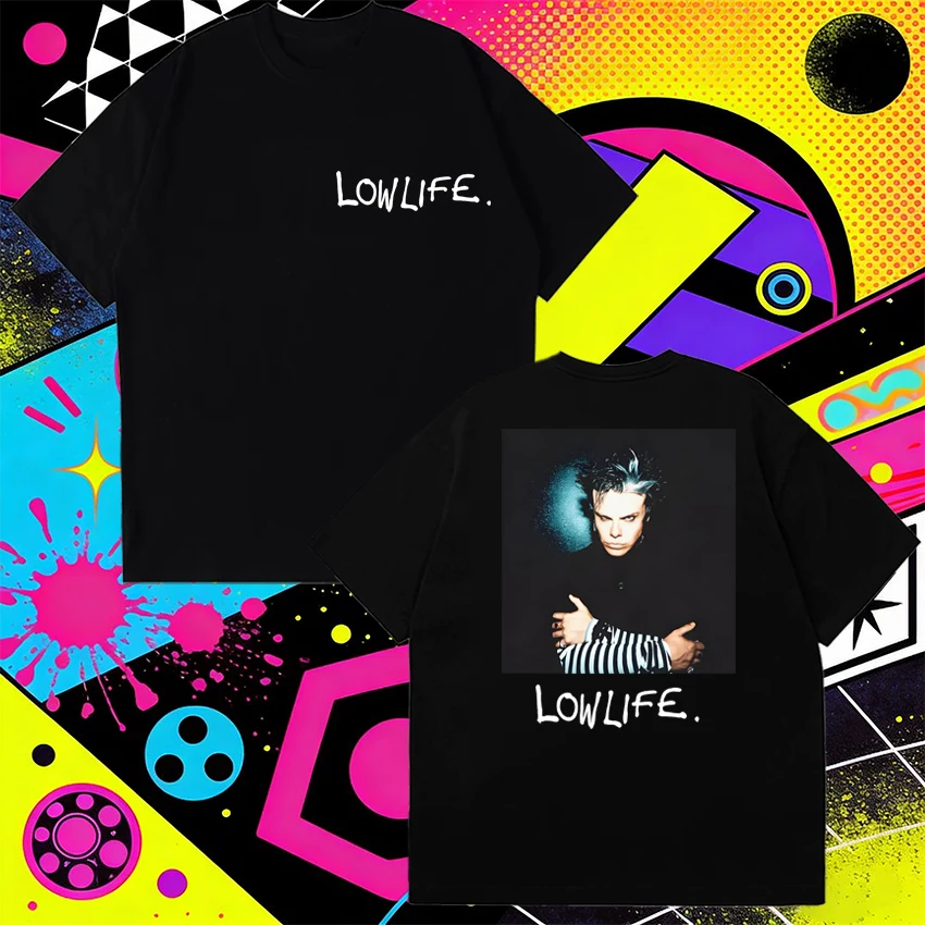 

YUNGBLUD Lowlife Album Tour 2026 Double Sided print T shirt Unisex Oversized Cotton Tops Men Women short sleeve Cotton T-shirts