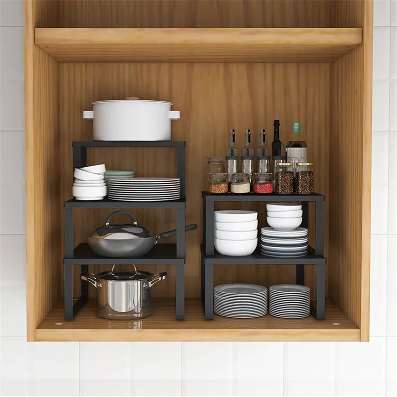 Metal Spice Organizer Bathroom Shelf Space Saving for Home Office Wall Cabinet Storage Rack Kitchenware Holder Kitchen Shelves