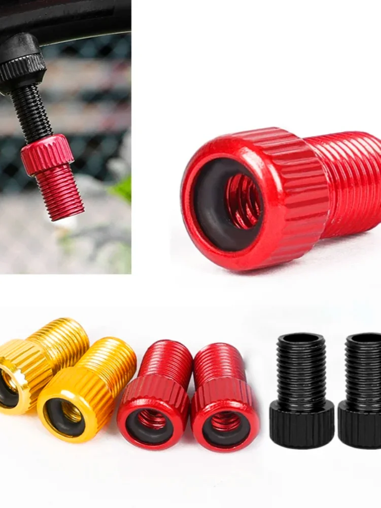 AliExpress 2/5/10PCS Aluminum Alloy Bike Valve Adapter Convert Presta To Schrader Valve Bicycle Pump Air Nozzle Tube Bicycle Tools