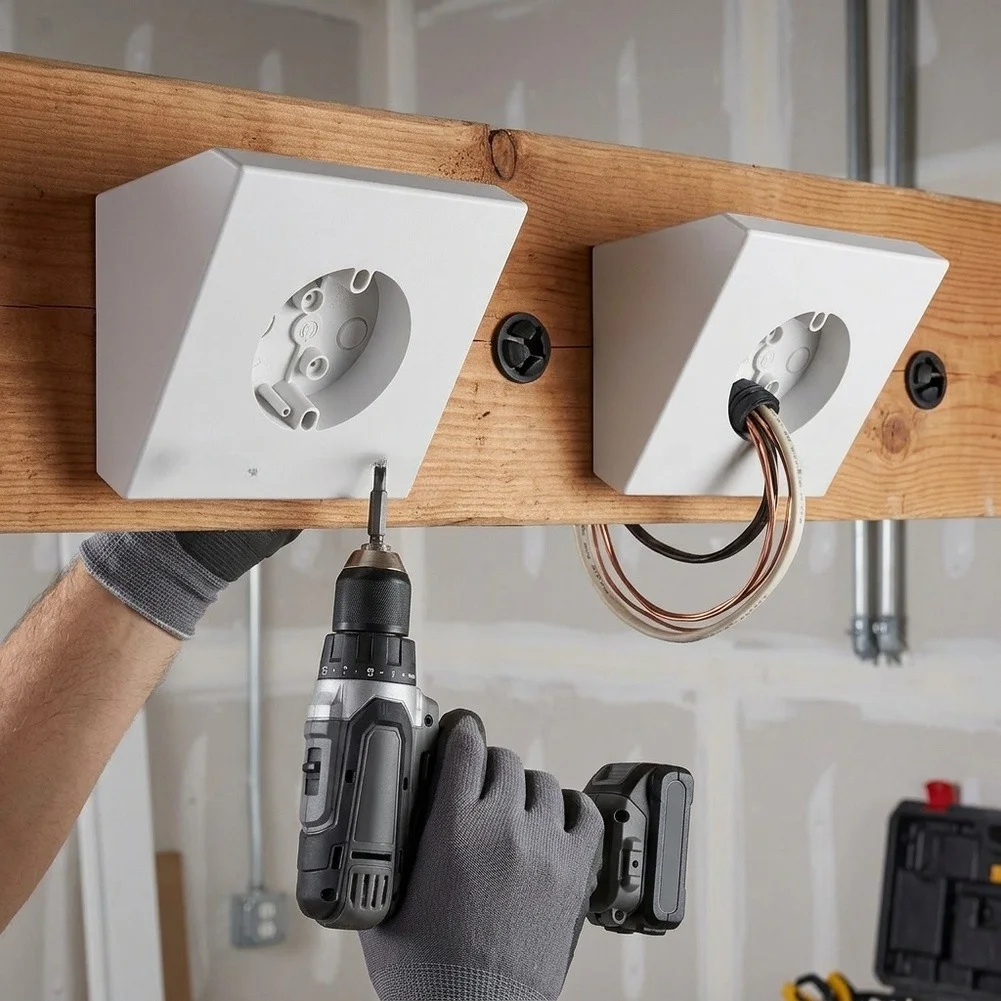 Ceiling Fan Mounting Bracket for Sloped Ceilings up to 80 Degrees with Secure Support and Rafter Mounting Configuration