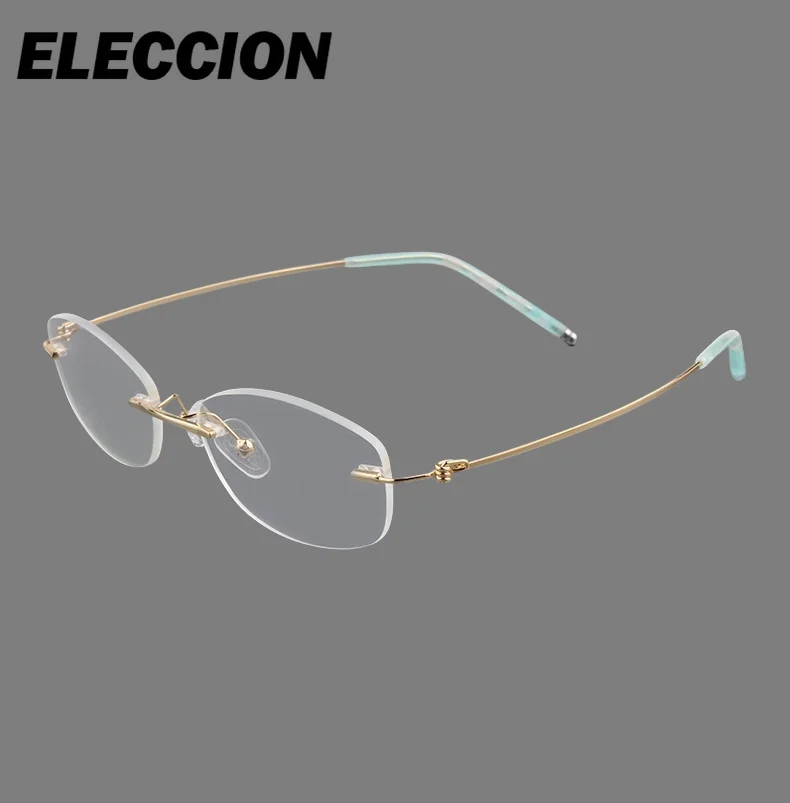ELECCION TR90 Rimless Reading Glasses Prescription Men Women Presbyopic Eyewear Phone Blue Light Blocking Anti Fatigue Eyeglasse