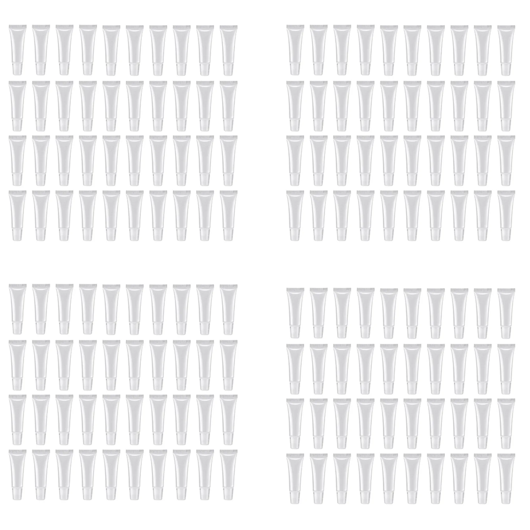 400개 10Ml 분배 병 립글로스 튜브, 화장품 DIY용 빈 투명 로션 용기 튜브, 비스듬한 입구-A54Q