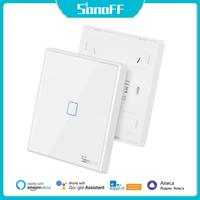 SONOFF T2EU-RF Wall Panel Sticky 433MHz RF Remote Wireless 1-3 Gang Two-Way Control With 4CHPROR3 RFR2 TX Wall Switches