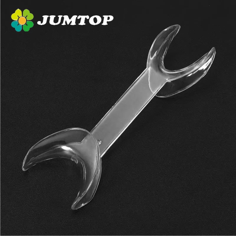 JUMTOP 4Pcs Dental Intraoral Cheek Lip Retractor Transparent Double Head Mouth Opener T-Shape Mouth Expander Dentistry Materials