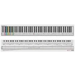 1Pc Color 88 Key Piano Keyboard Fingering Practice Paper Key Comparison Table Stave Piano Beginner Practice Accessories