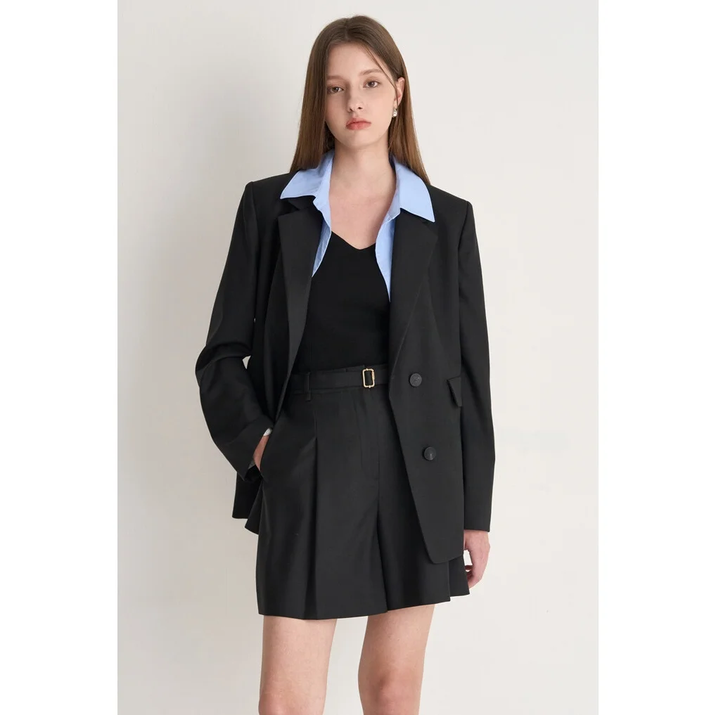 Koreanische Sle Maßgeschneiderte Anzug Jaet Abnehmbare Kragen Pendeln Vielseitig Top Mantel frauen Businwear Reine Offline Ss