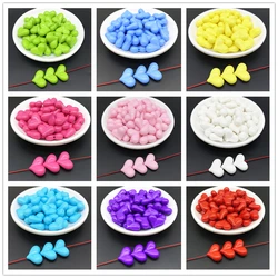 10 pcs/lot 16x22mm Love Heart Shape Acrylic Beads Loose Spacer for Jewelry Making Pendant Earrings Bracelet DIY