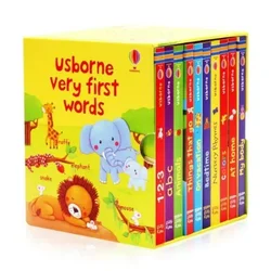 10Pcs/set English Books Usborne Very First Words Hardcover Board Book Children's Enlightenment Educational Toy Picture Textbook