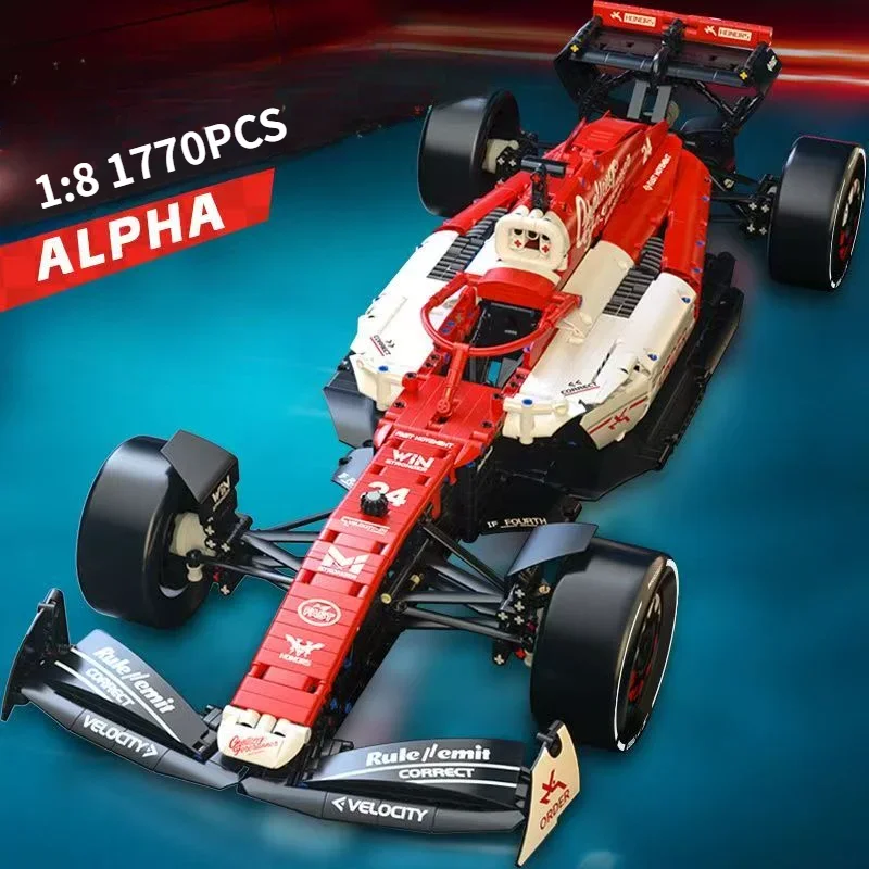 1:8 F1 Race Cars 1770PCS Building Sets MOC Building Blocks Car Cool Collectible Model Car Kits Toy Christmas Festive Gift Giving