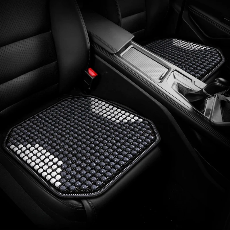 1 Stück Sitzkissen mit Holzperlen-Design, Sommerkühlung, atmungsaktiv, bequemes Kissen, geeignet für Zuhause, Auto und verschiedene Anlässe