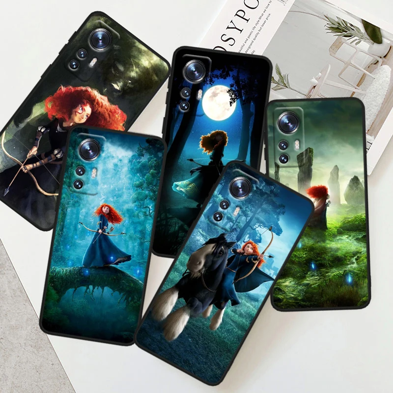 Disney Brave Cool For Xiaomi Mi 14 13 12T 12S 12X 12 11i 11X 11T 11 Ultra Lite Pro Soft Silicone Black Phone Case