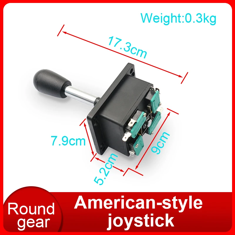 Neuer schwarzer amerikanischer Joystick-Stick im Happ-Stil mit langem Schaft und Mikrosc haltern 4/8-Wege-Griff für Arcade-Jamma-Spiel maschinen teile