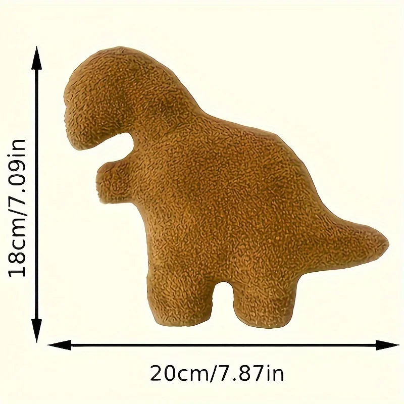 1pcs Cute dinosaur and chicken nugget pillows，Soft soft toy pillows，Let you enjoy hours of fun！