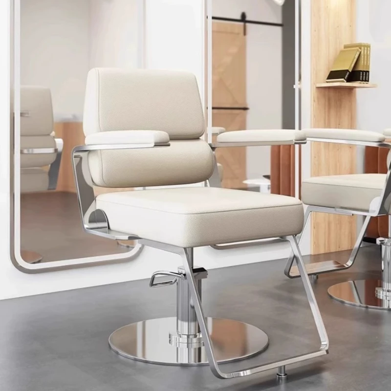 

Высококачественные эргономичные парикмахерские стулья с татуировкой, кресла для парикмахера для лица, серебристые Барби, парикмахерское оборудование QF50BC