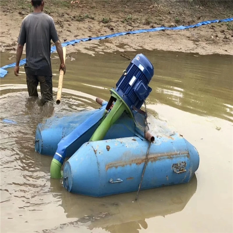 River dredging pump Buoy mud pump Fish pond dredging machine Sand washing ground