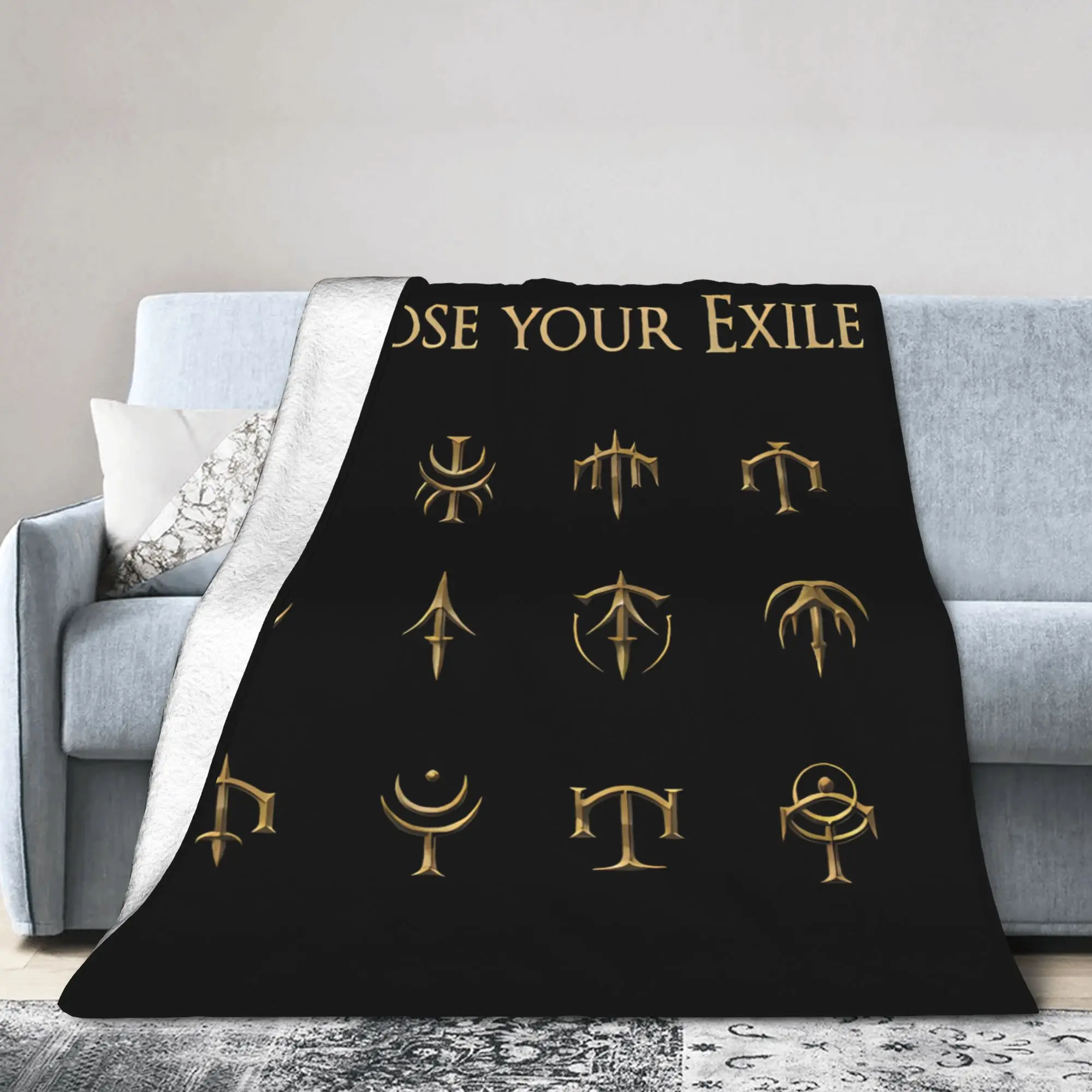 Paths Exile Classes ARPG Video Game Flannel Throw Blankets Funny Bedding Throws Knitted Blanket Gift Portable Breathable Throws