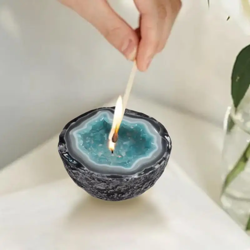 Candle Bowl Candlestick Bowl Retro Resin Decorative Balcony Patio Crafts Desktop Ornaments For Engagement Wedding Birthday