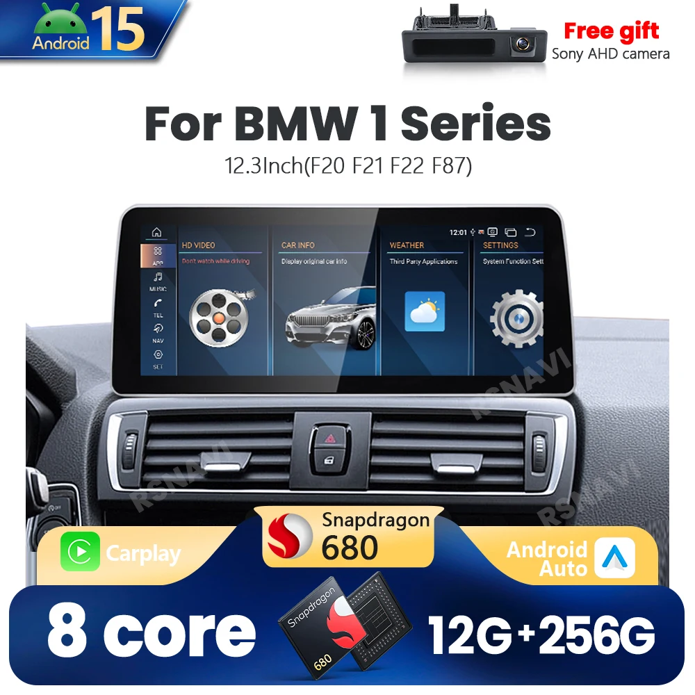 

Qualcomm Snapdragon 680 Android 15 For BMW 1 Series F20 F21 F22 F87 Wireless CarPlay Auto Car Radio Multiledia Video Players