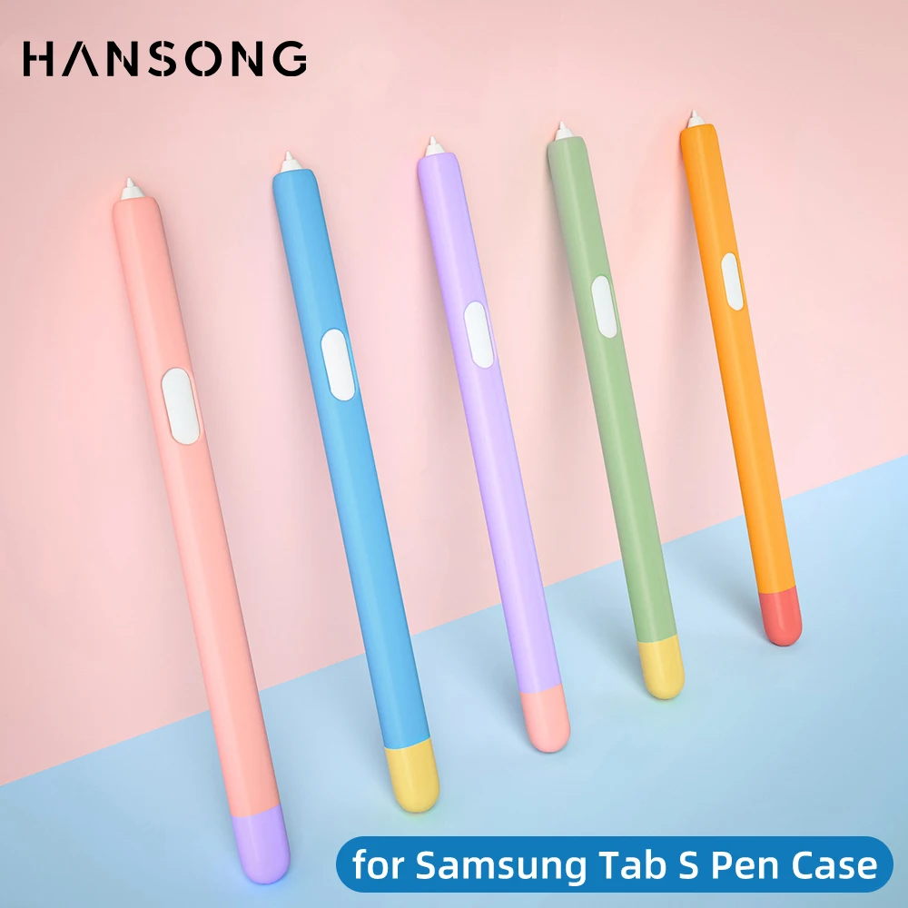 Silicone S Pen Case For Samsung Galaxy Tab S Pen for Samsung Tab S7/S7 Plus S8/S8 Plus S6 Lite Non-slip Protection Sleeve Cover