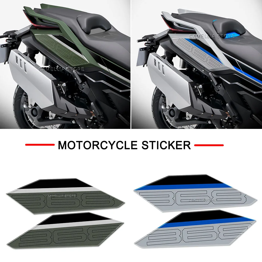 for Zontes 368G 2025 2026 Motorcycle Accessories 3D Epoxy Waterproof Scratch-Resistant Motorcycle Seat Side Sticker