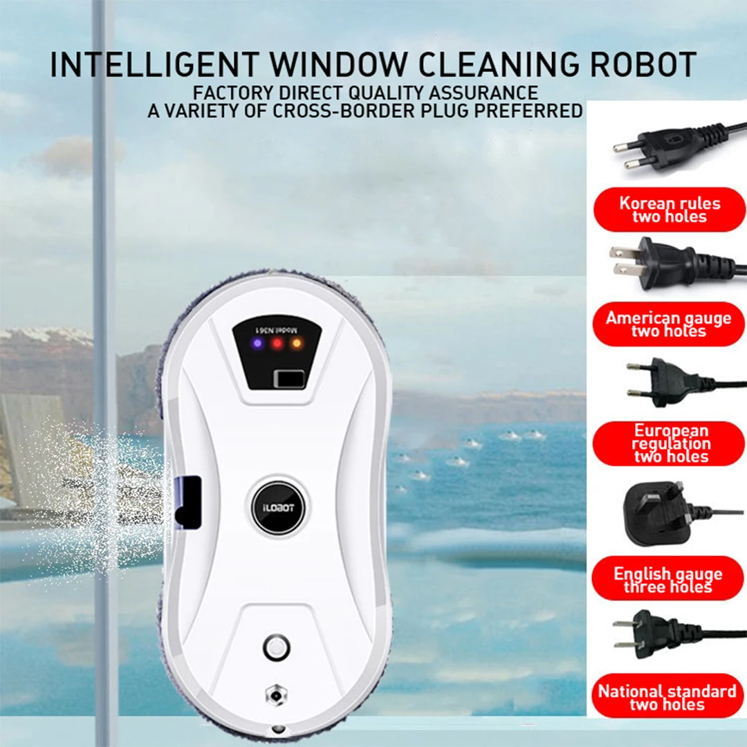 Automatic Window Cleaner Robot Vacuum Cleaning Remote Control Cleaning Anti-Fall Electric Home Windows Washer Glass