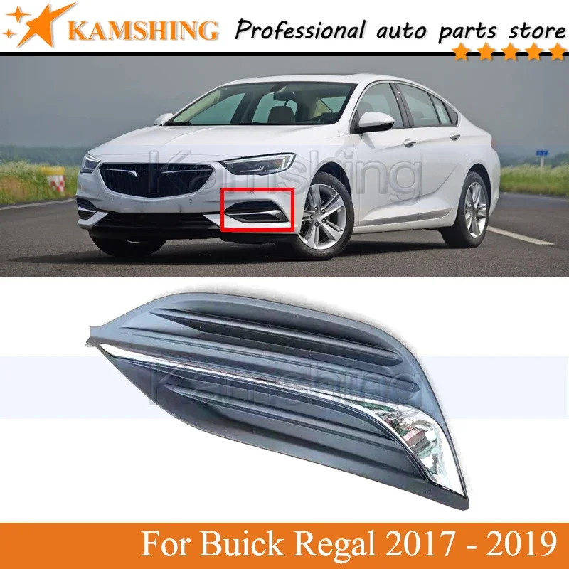 Kamshing Front Bumper Fog light frame cover For Buick Regal 2017 2018 2019 Front Fog lamp frameRunning light Foglight frame