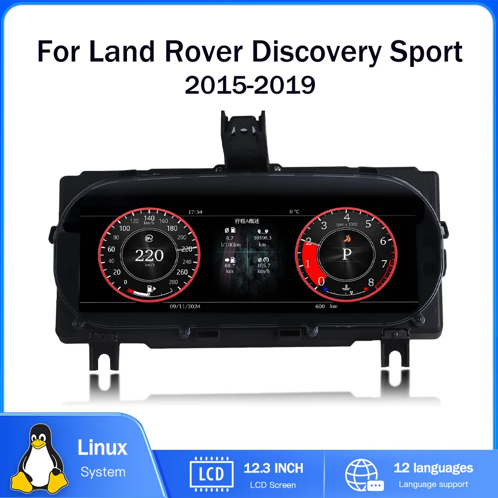 Cluster Digital Instrument Cluster Dashboard for Land Rover Discovery Sport 2015-2019 Speedometer IOS CarPlay LHD