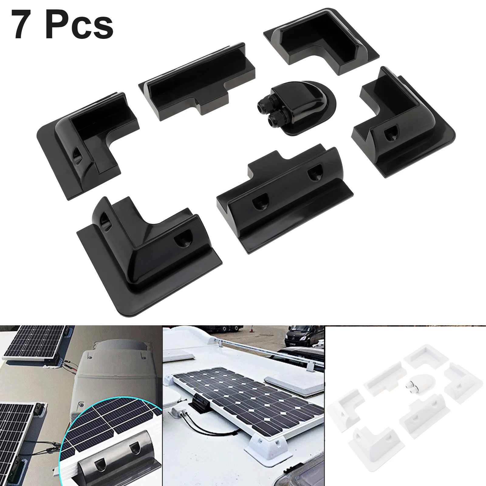 Suporte Kit de Montagem do Painel Solar Suportes de Montagem Kit Abs Canto Painel de Apoio para Quadro Madeira rv Barco Campistas Caravanas Capô