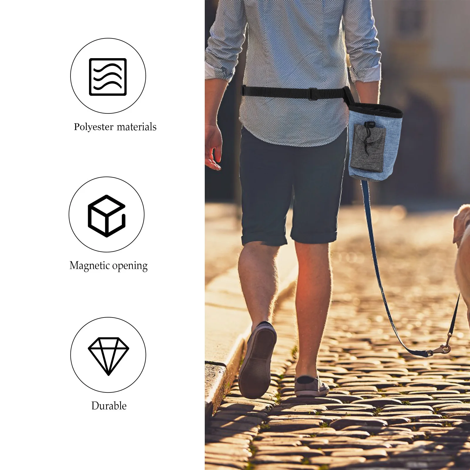 

Pet Treat Pouch Large Capacity Dog Training Bag For Outdoor Walking Puppy Snacks Carrier Waterproof Food Pouch Dog